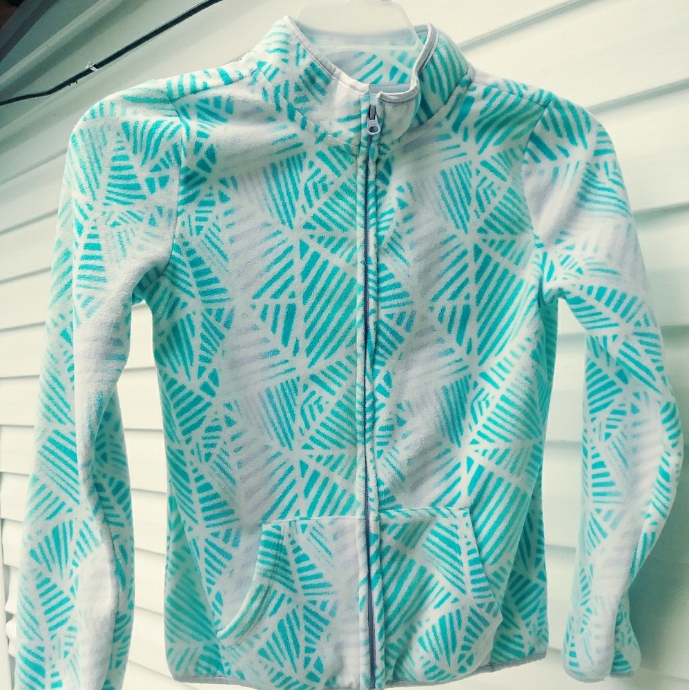 Blue and purple patterned jacket